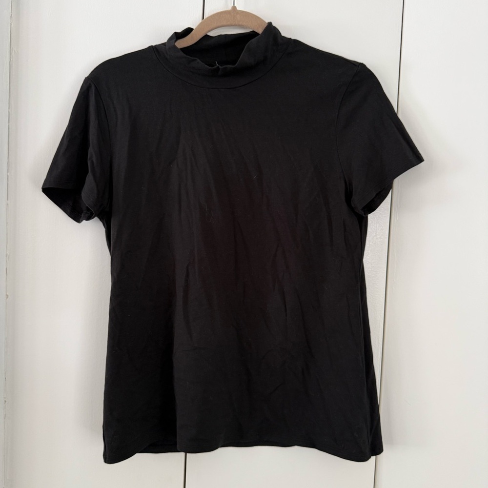 Classic Black mock neck Women's Top